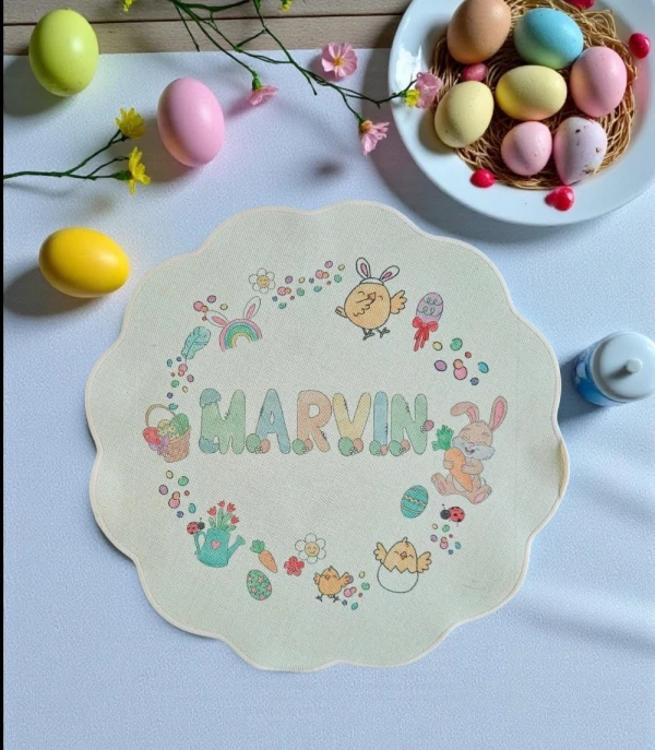 Set gepersonaliseerde paasplacemat  - Foto 1